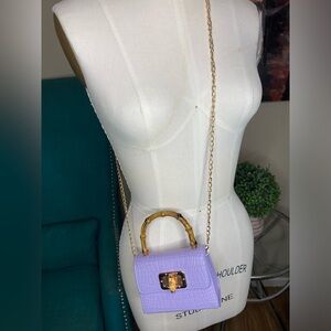 Purple crossbody purse